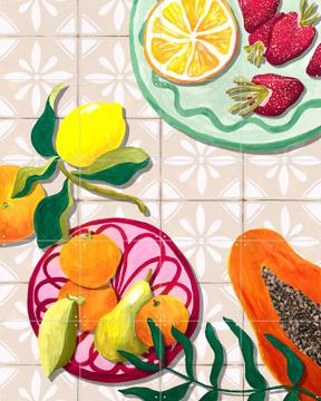 'Fruta y Ceramica' van Karen Menzenbach