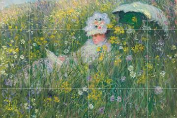 'In the Meadow - Dans la Prairie' van Claude Monet & Bridgeman Images