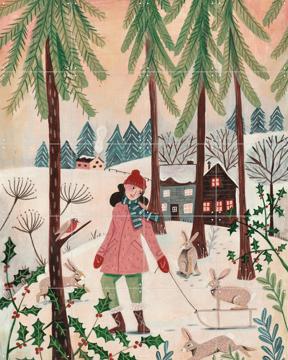 'Walking in the snow' van Caroline Bonne Müller