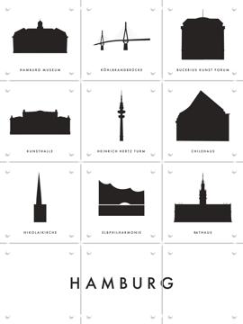 'Hamburg Architecture Collage Box' by Art in Maps