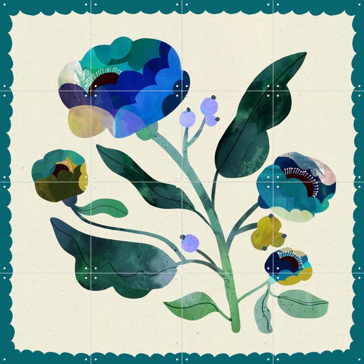 Deep Teal Flower