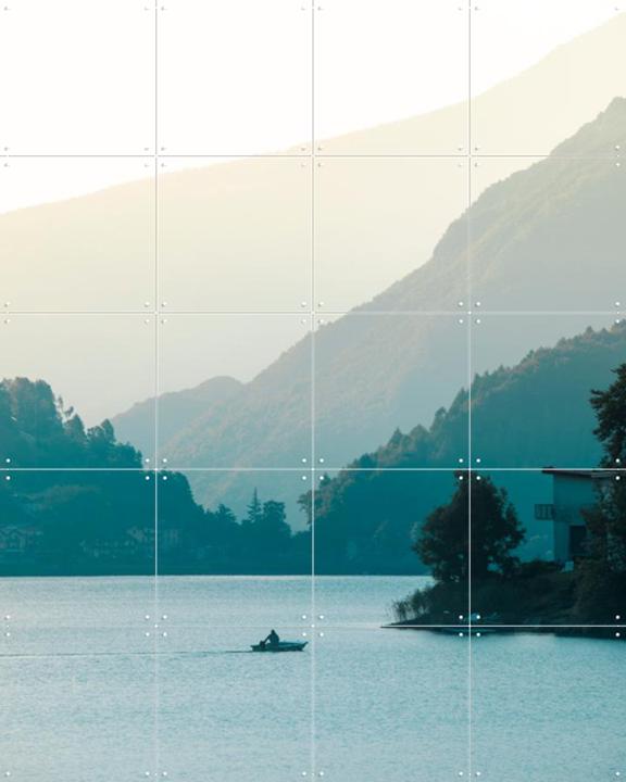 Misty Mountain Lake At Sunrise