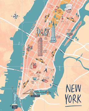 'New York Illustration' by Revista Design & Art in Maps