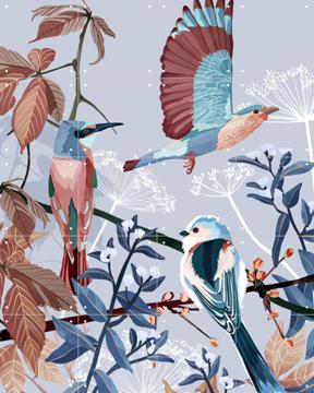 'Birds of Winter' van Goed Blauw
