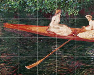 'Boating on River Epte' van Claude Monet & Bridgeman Images