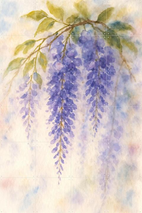 Blauwe Regen in Pastel Kleuren