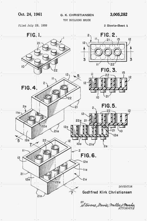 Lego Print Black & White
