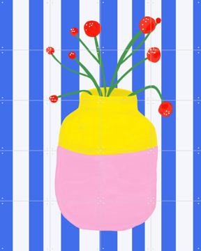 'Mio Vaso blue Stripes' van Hej.Ibiza