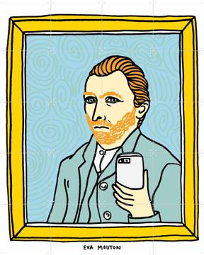 'Vincent Selfie' by Eva Mouton & Van Gogh 21st Century