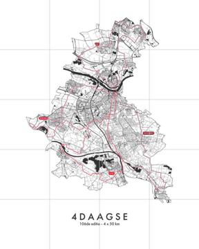 'Vierdaagse 200km - 2024' von Art in Maps