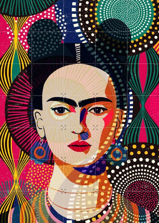Frida in Layers of Colors