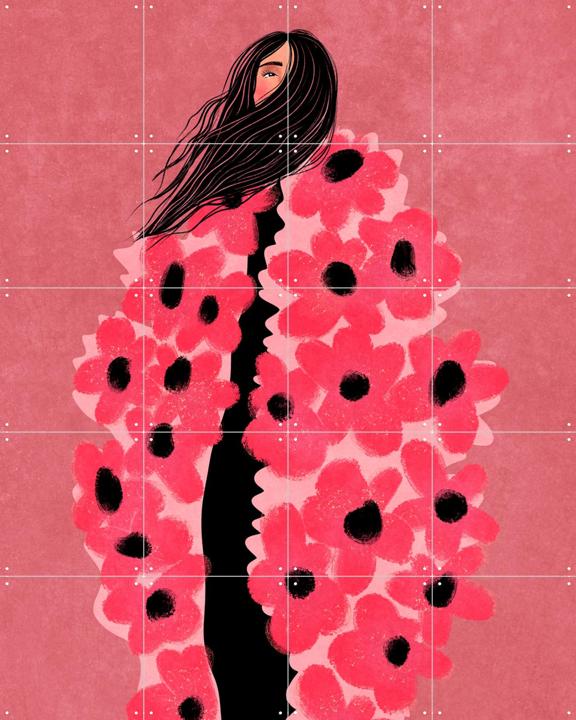 Woman Covered In Flowers