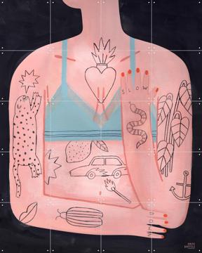 'Tattoos Blue' by Aniek Bartels