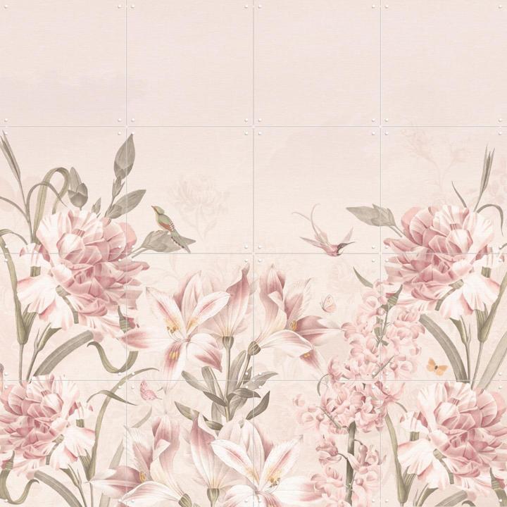 Vintage Spring Flowersand Birds