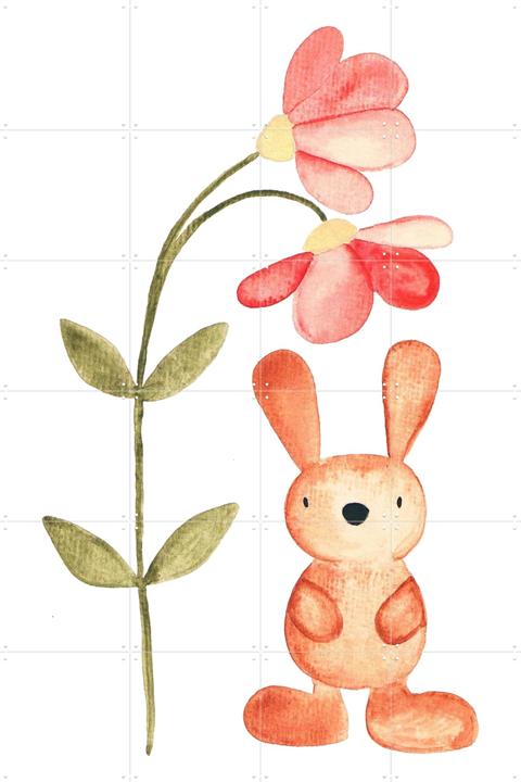 Flower and Bunny Watercolor