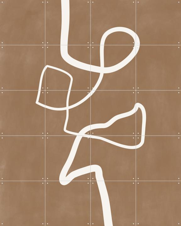 Brown Single Line Artwork