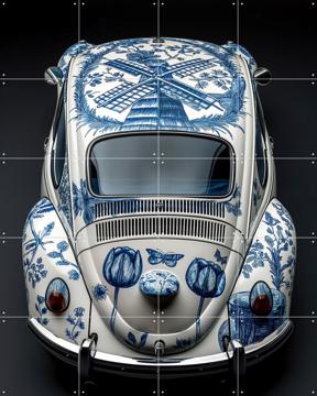 'Delft Blue Beatle - Black' by Margriet Hulsker
