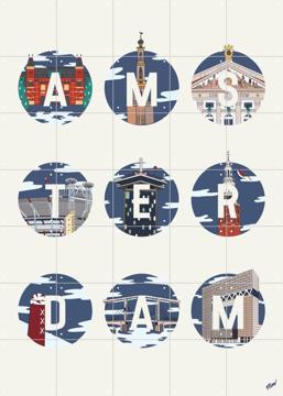 'Amsterdam Icons' by Art Studio Jet & Art in Maps