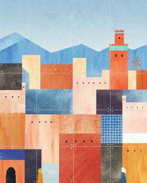 'Colorful Houses - Marrakech' von Henry Rivers