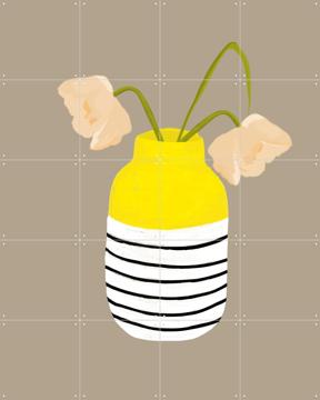 'Mio Vaso lemon Stripes' van Hej.Ibiza