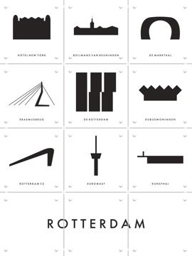'Rotterdam Architecture Collage Box' by Art in Maps