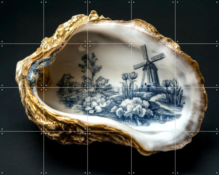 Delft Blue Oyster - Black