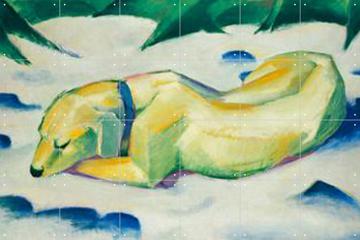 'Dog lying in the Snow 1911' by Franz Marc & Bridgeman Images