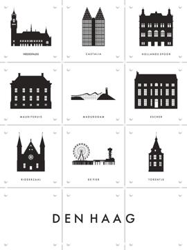 'Den Haag Architecture Collage Box' by Art in Maps