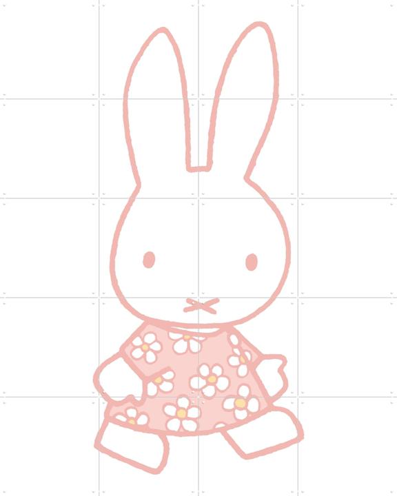 Miffy with Flower Dress Pastel Pink