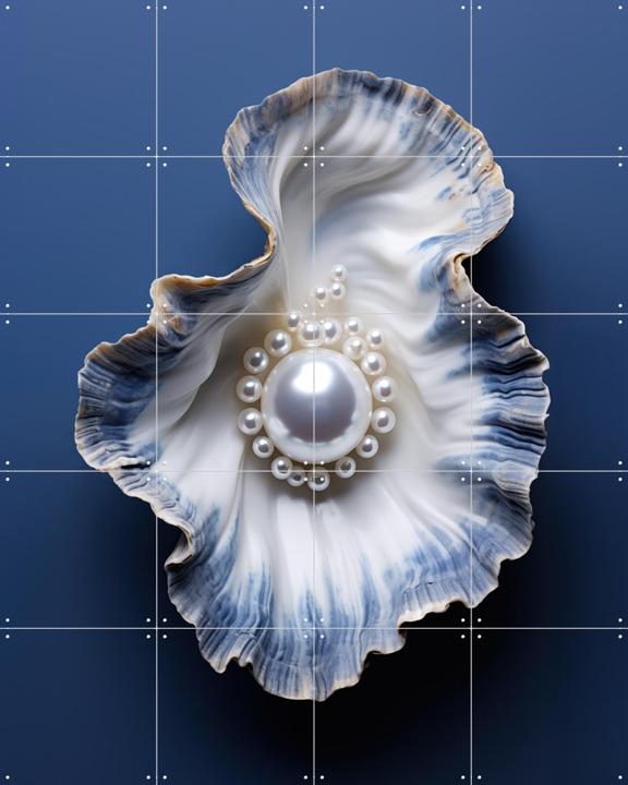 Blue Oyster with Pearls