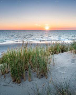 'Sunset at the beach' van Jan Becke