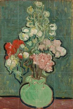 'Vaas met bloemen (1890)' van Vincent van Gogh (1853 - 1890) & Van Gogh Museum