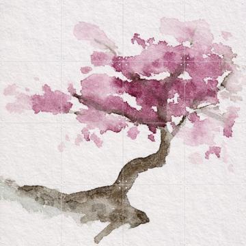 'Japanese Tree with Pink Cherry Blossom' van Natalie Bruns