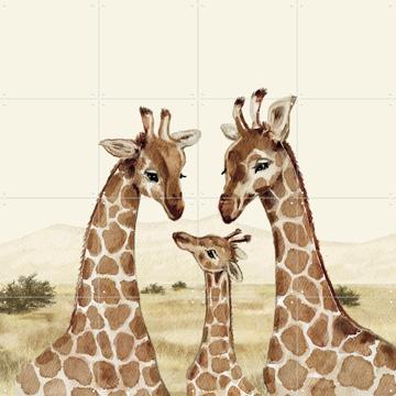 'Giraffenfamilie' van Irene Jelier