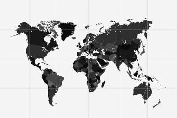 IXXI - World Map white by Art in Maps & Art in Maps