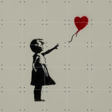 IXXI - Girl with Balloon green by Banksy 