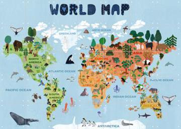 'World Map for Kids' by Jota de Jai & 1X