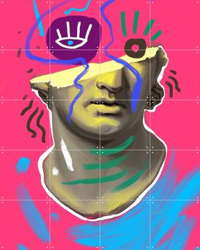 'Fragmented Head' par Pop-art by Tadej