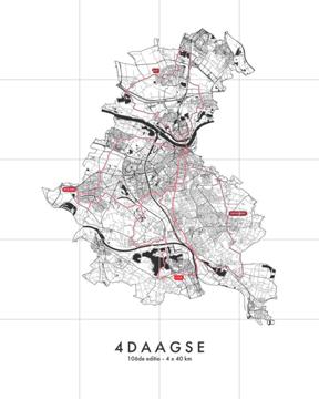 'Vierdaagse 160km - 2024' von Art in Maps