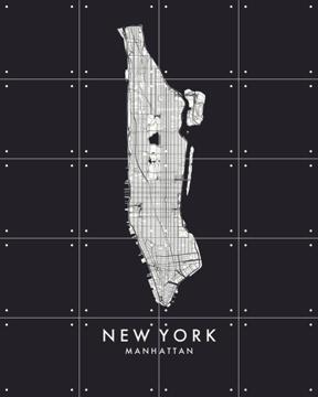 IXXI - New York City Map black by Art in Maps & Art in Maps