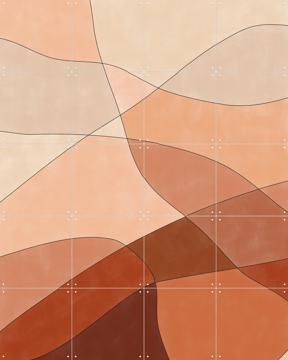 'Flowing Lines And Warm Earth Tones' van Elena Ristova