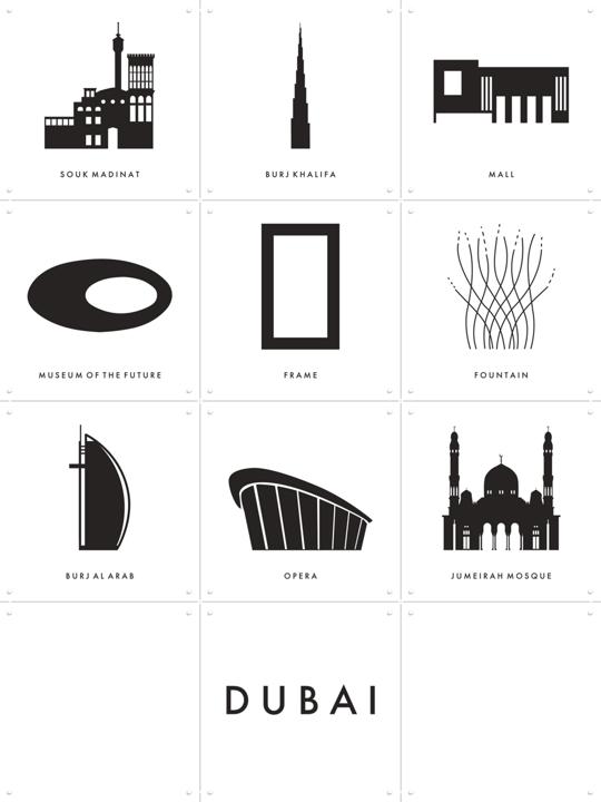 Dubai Architectuur Collage Box