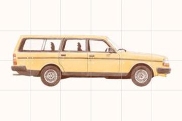 'Vintage Yellow Car' van Florent Bodart