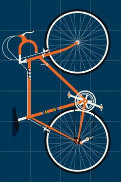 'Racing Bike Orange' by Bo Lundberg
