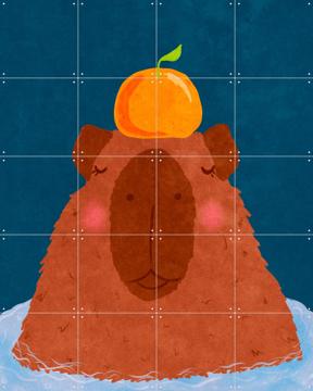 'Capybara With Orange' by Raissa Oltmanns