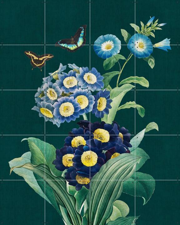 Teal Florals and Butterflies