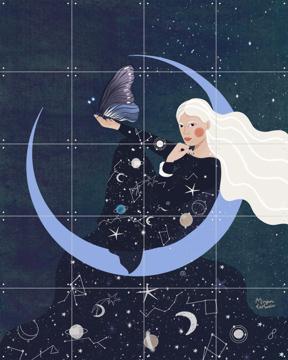 'Renewal Crescent Moon' van Mirjam de Ruiter