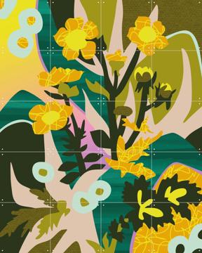 'Sirens And Bird Baths Green ' van Megan Gallagher