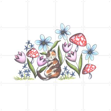 'Cat in the Garden' par Cecilia Battaini