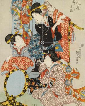 'The Wedding Colour Alteration Ceremony' von Utagawa Kuniyoshi & Victoria and Albert Museum
